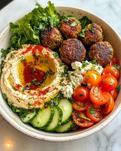 Vegan Baked Falafel with Hummus and Veggies