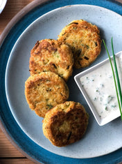 Vegan Chickpea Patties with Tahini Sauce
