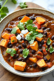 Vegan Sweet Potato and Black Bean Chili