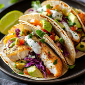 Grilled Fish Tacos with Avocado Slaw
